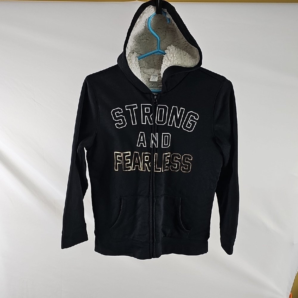 Old Navy Black Hoodie with Sherpa Lining